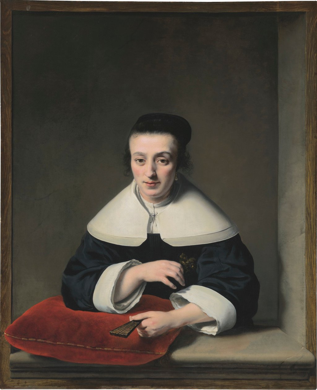 Hölgy portréja egy ablaknál alkotó: Ferdinand Bol