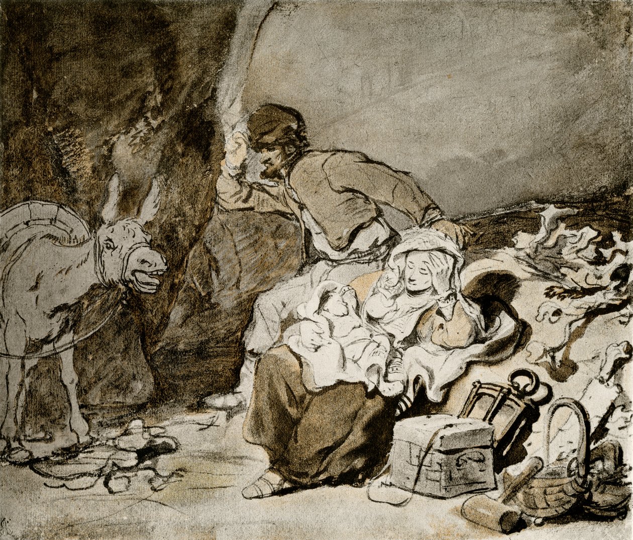 Pihenjen az egyiptomi járaton alkotó: Ferdinand Bol