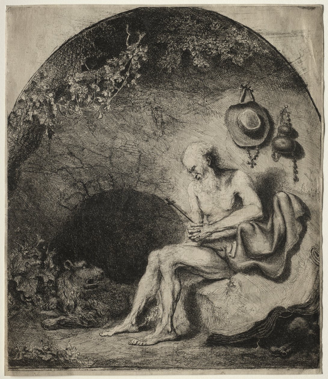 Szent Jeromos a bűnbánatban, 1644. alkotó: Ferdinand Bol