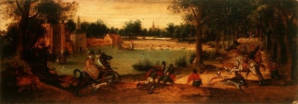 A vaddisznóvadászat: A tájképek egyike alkotó: Ferdinand Bol