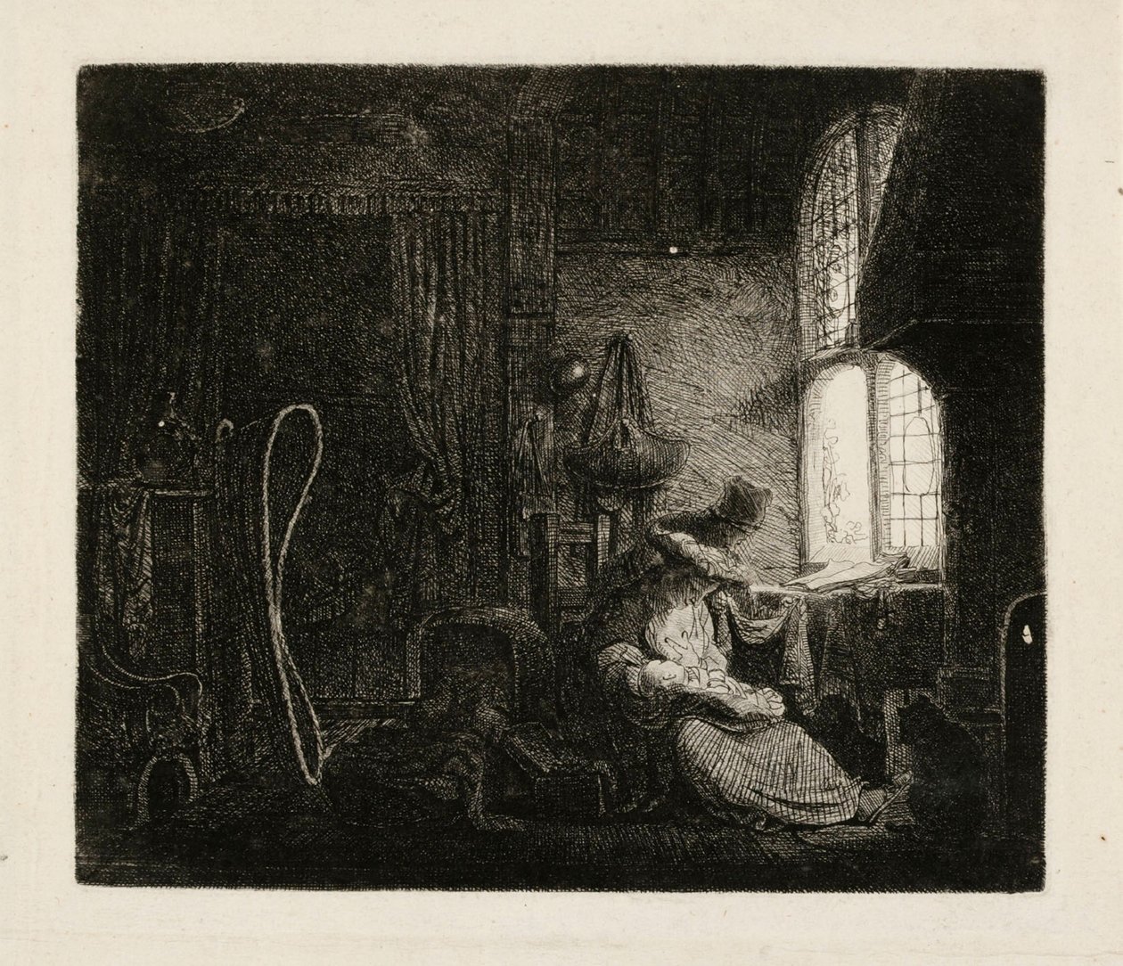 A család egy szobában alkotó: Ferdinand Bol