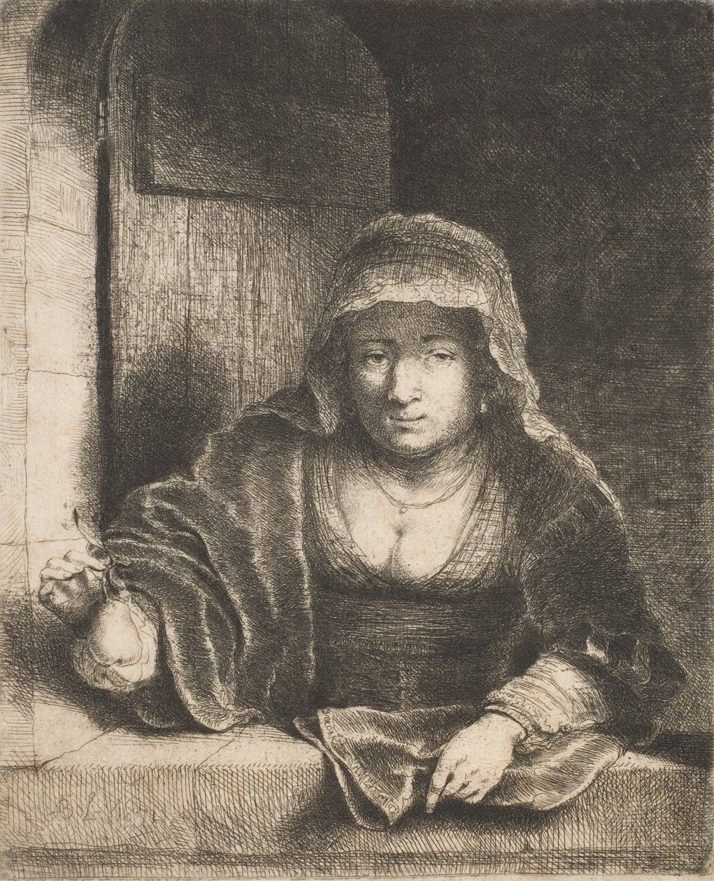 Nő körtével, 17. század. alkotó: Ferdinand Bol