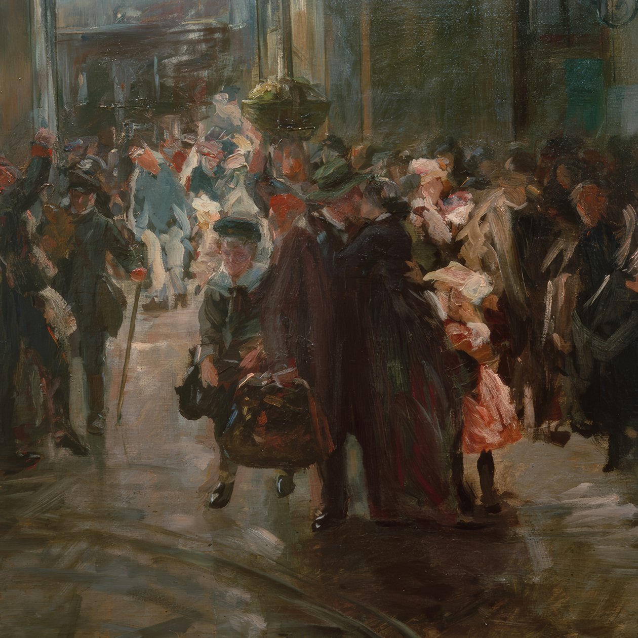 A vasútállomásnál alkotó: Ferdinand Brutt