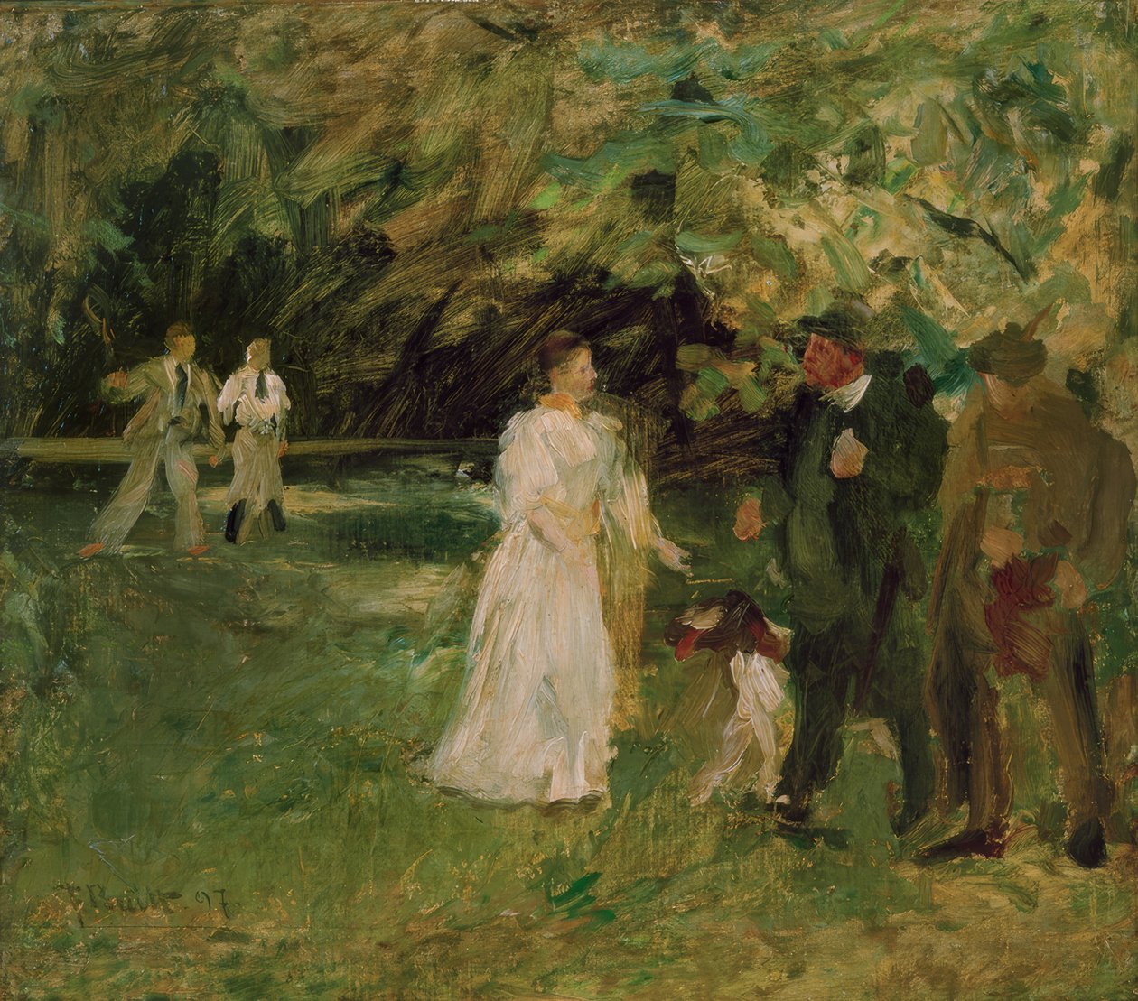Beszélgetés a parkban alkotó: Ferdinand Brutt