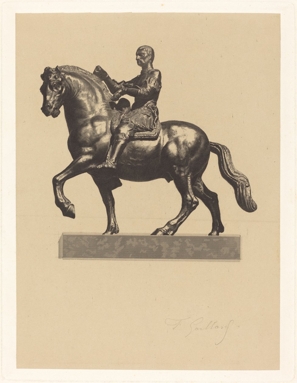 Gattamelata alkotó: Ferdinand Gaillard after Donatello