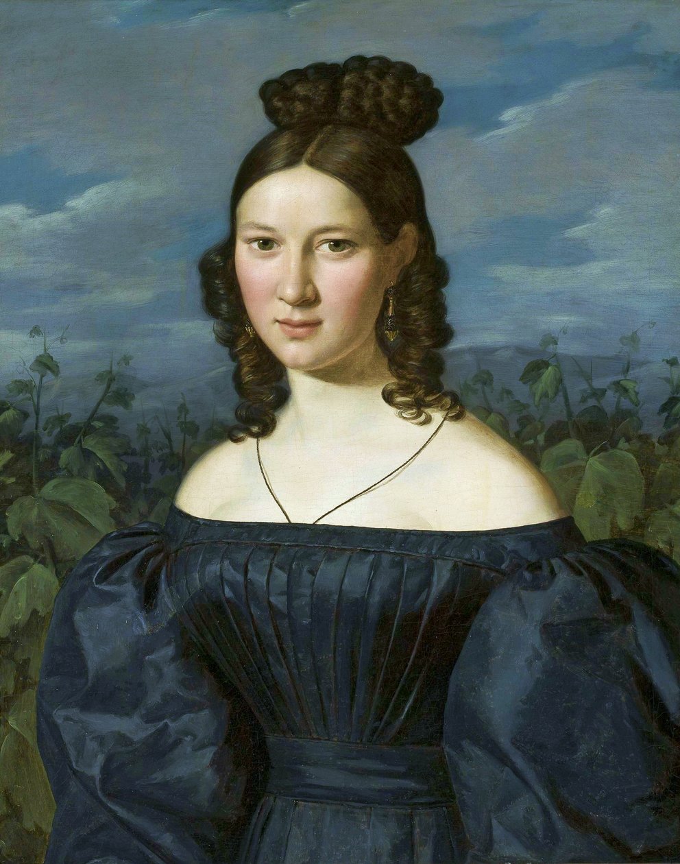 Lengyel:  Portret młodej dziewczyny Egy fiatal nő portréja. alkotó: Ferdinand Georg Waldmuller