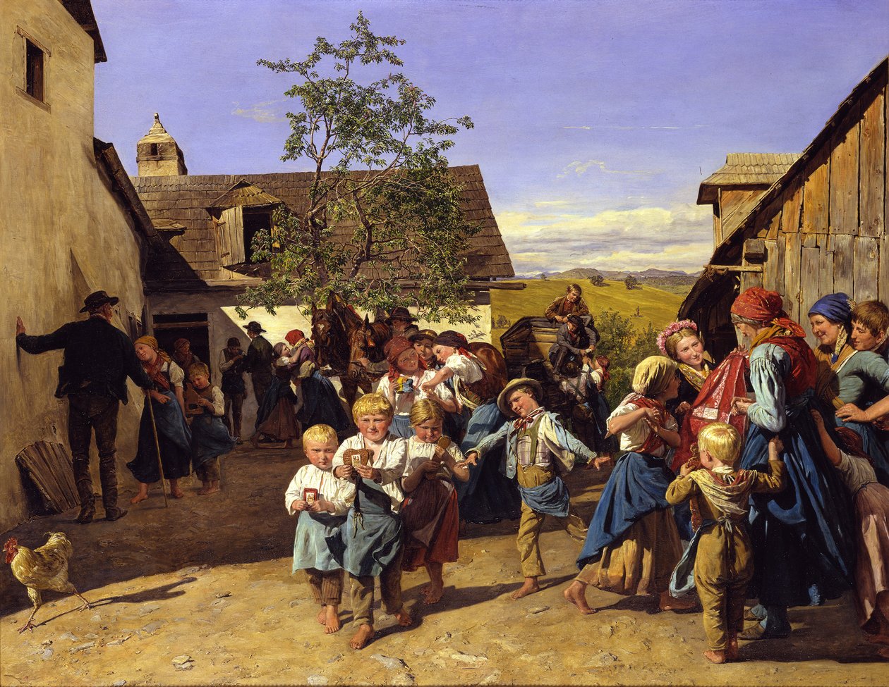 Visszatérés a templomi búcsúról alkotó: Ferdinand Georg Waldmüller