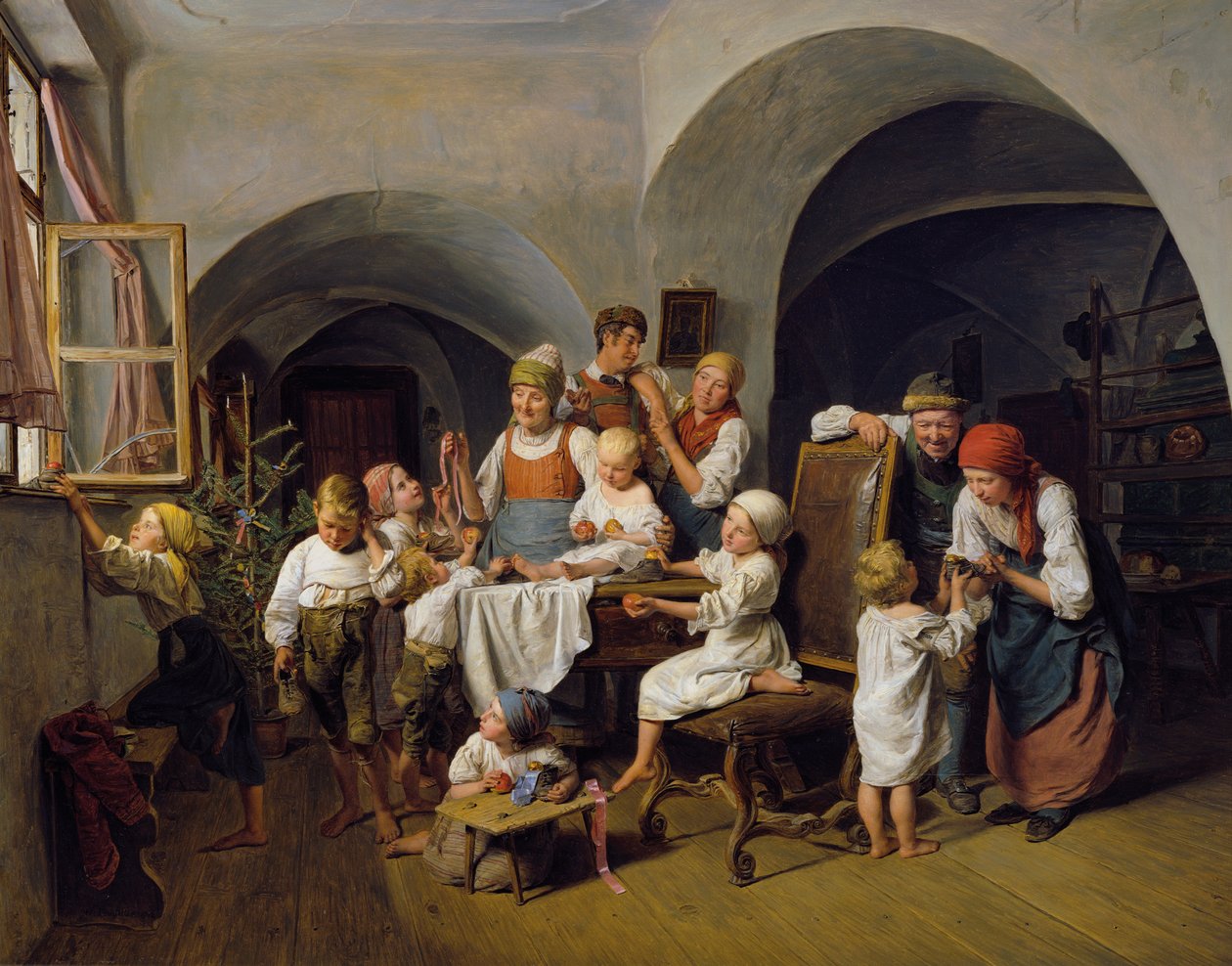 Karácsony reggel alkotó: Ferdinand Georg Waldmuller