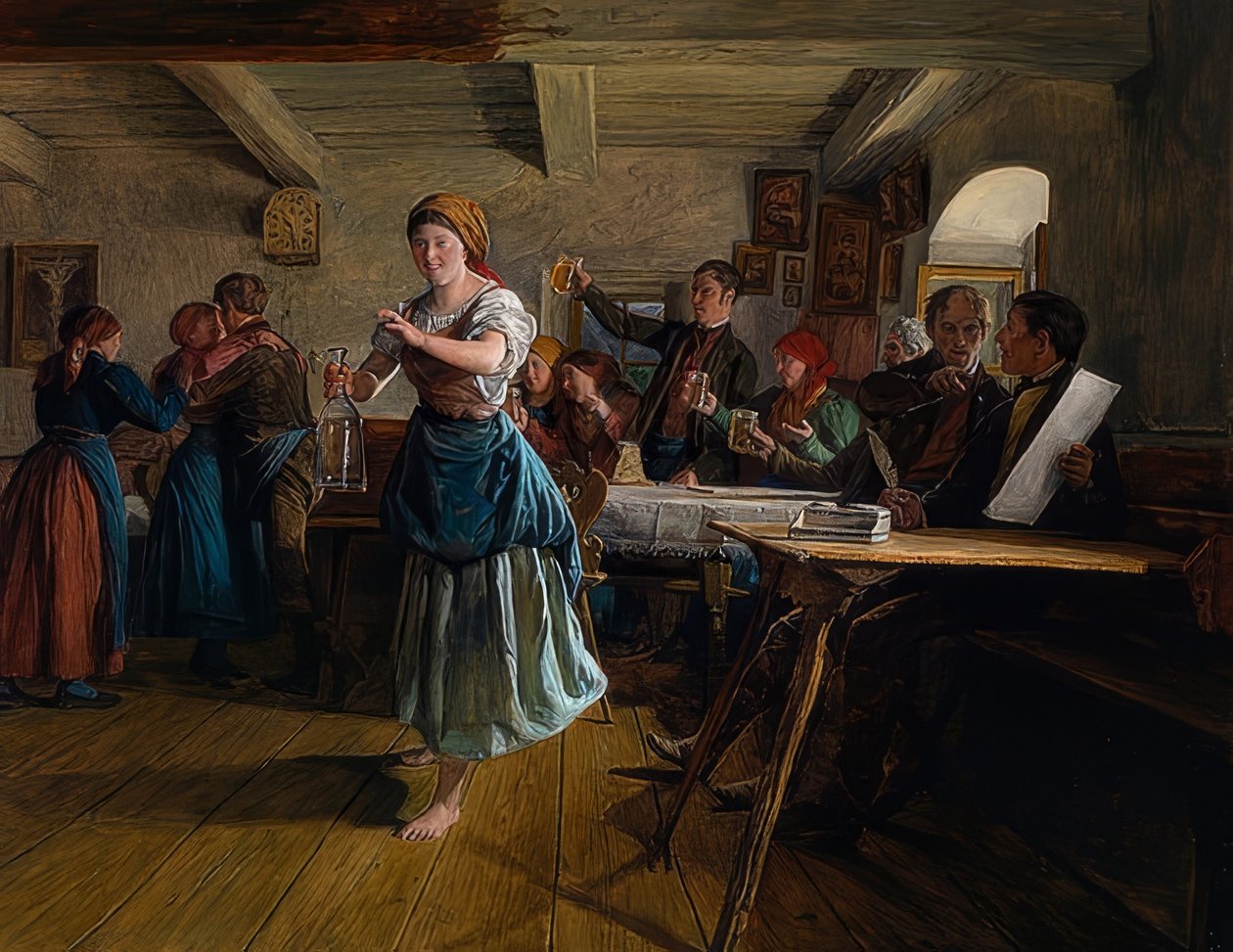 A tánc. 1863 alkotó: Ferdinand Georg Waldmuller