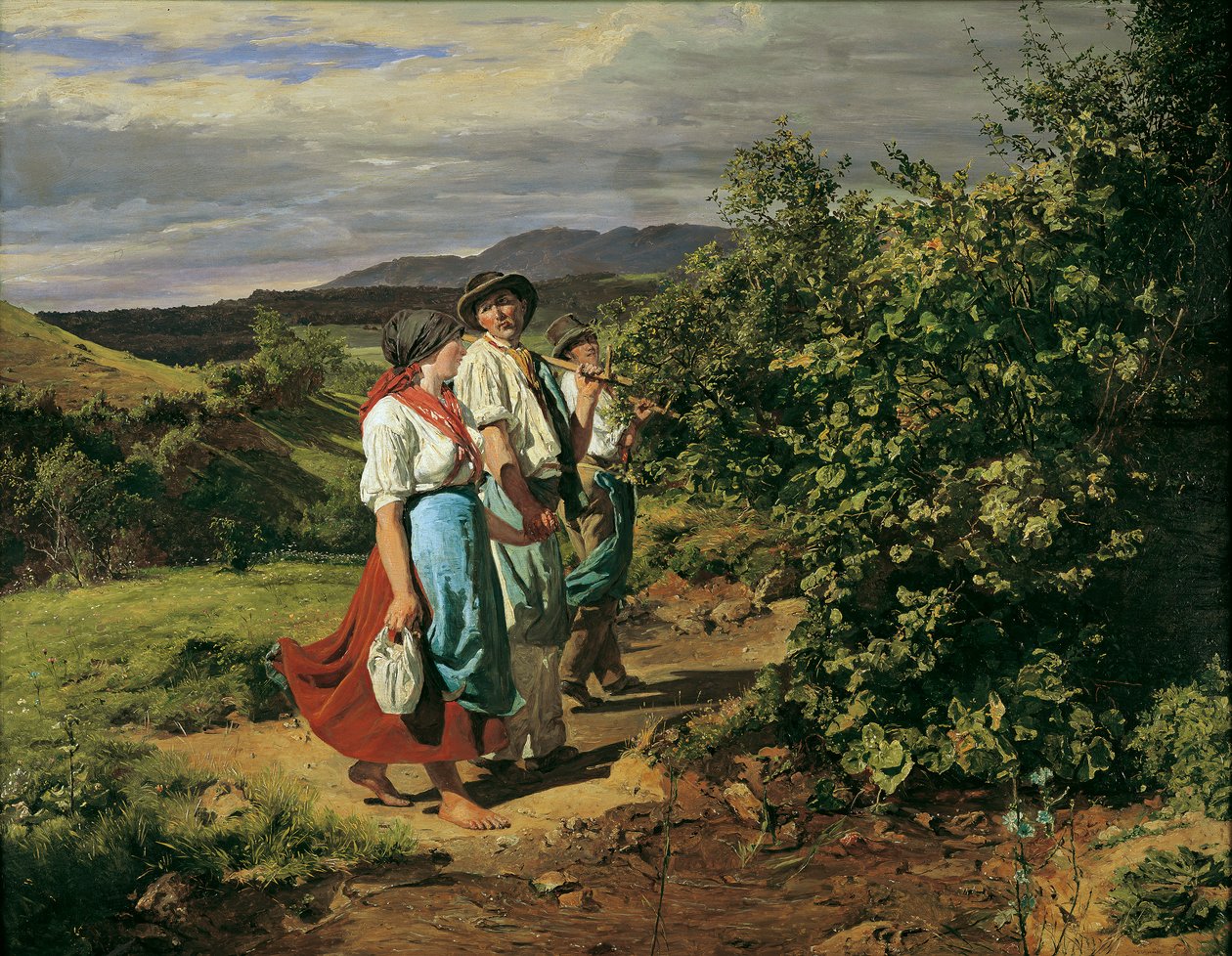 Hazatérés a munkából (The Lovers at the Crossroads) alkotó: Ferdinand Georg Waldmuller