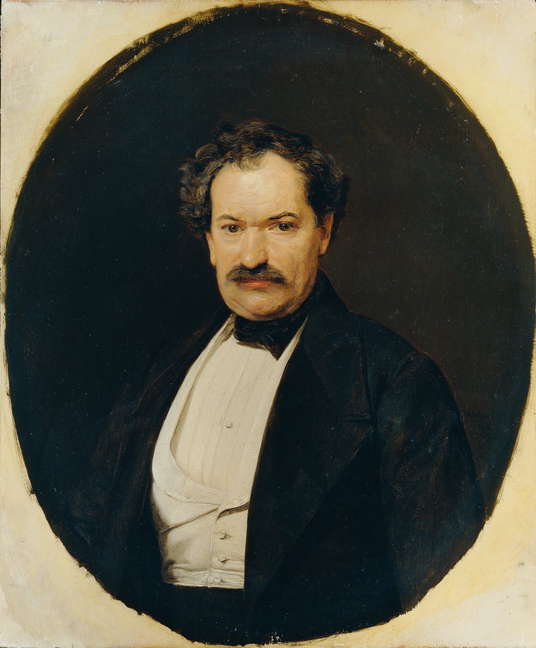 Feketekabátos úriember, fehér mellényben alkotó: Ferdinand Georg Waldmuller