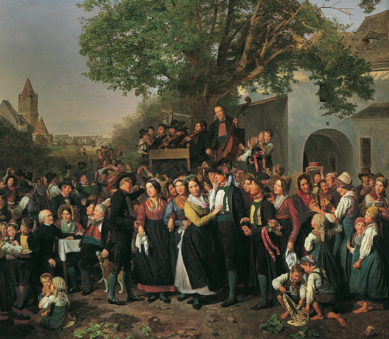 Alsó-ausztriai parasztlakodalom alkotó: Ferdinand Georg Waldmuller