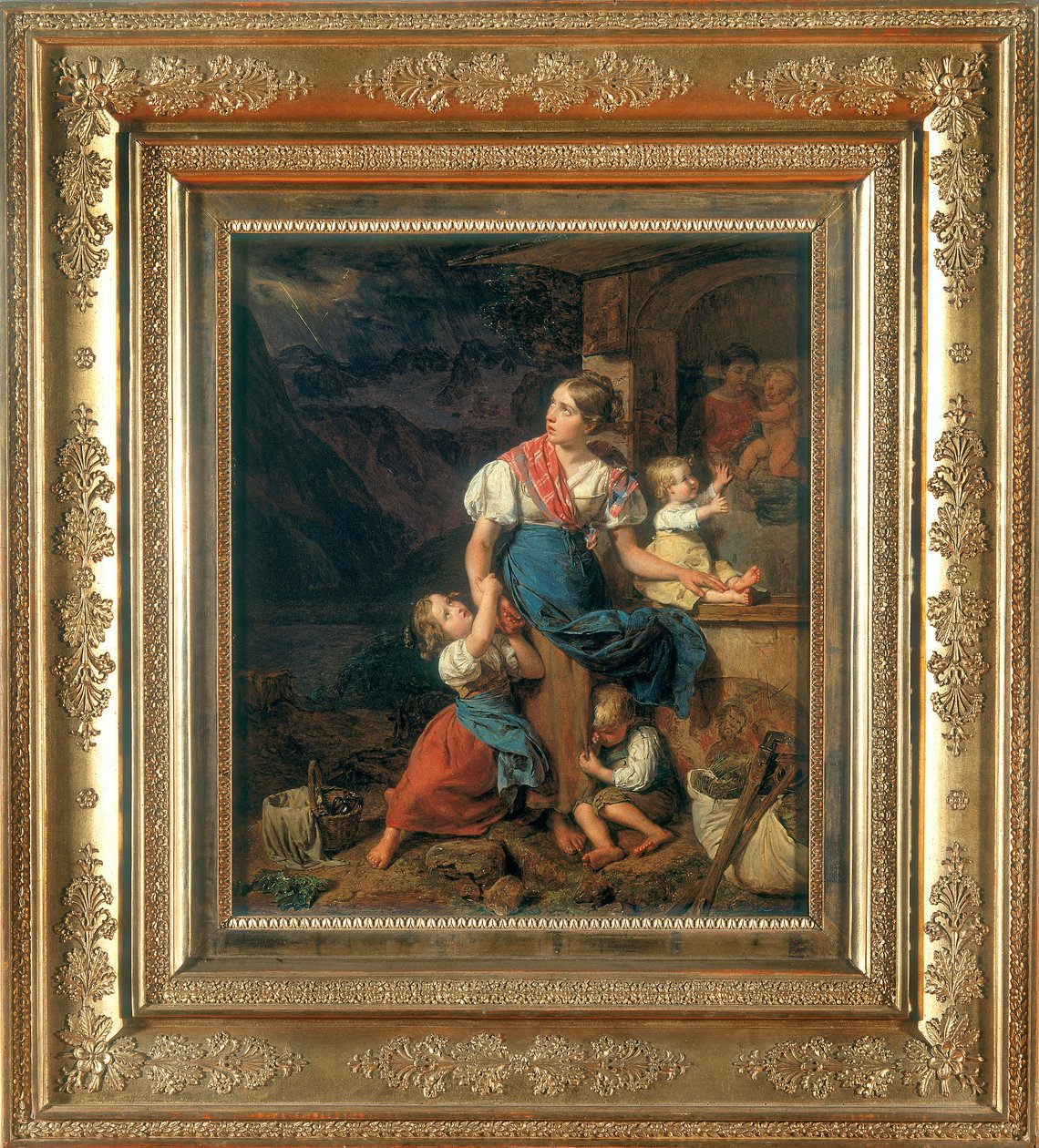Imádság az altarilla előtt alkotó: Ferdinand Georg Waldmuller