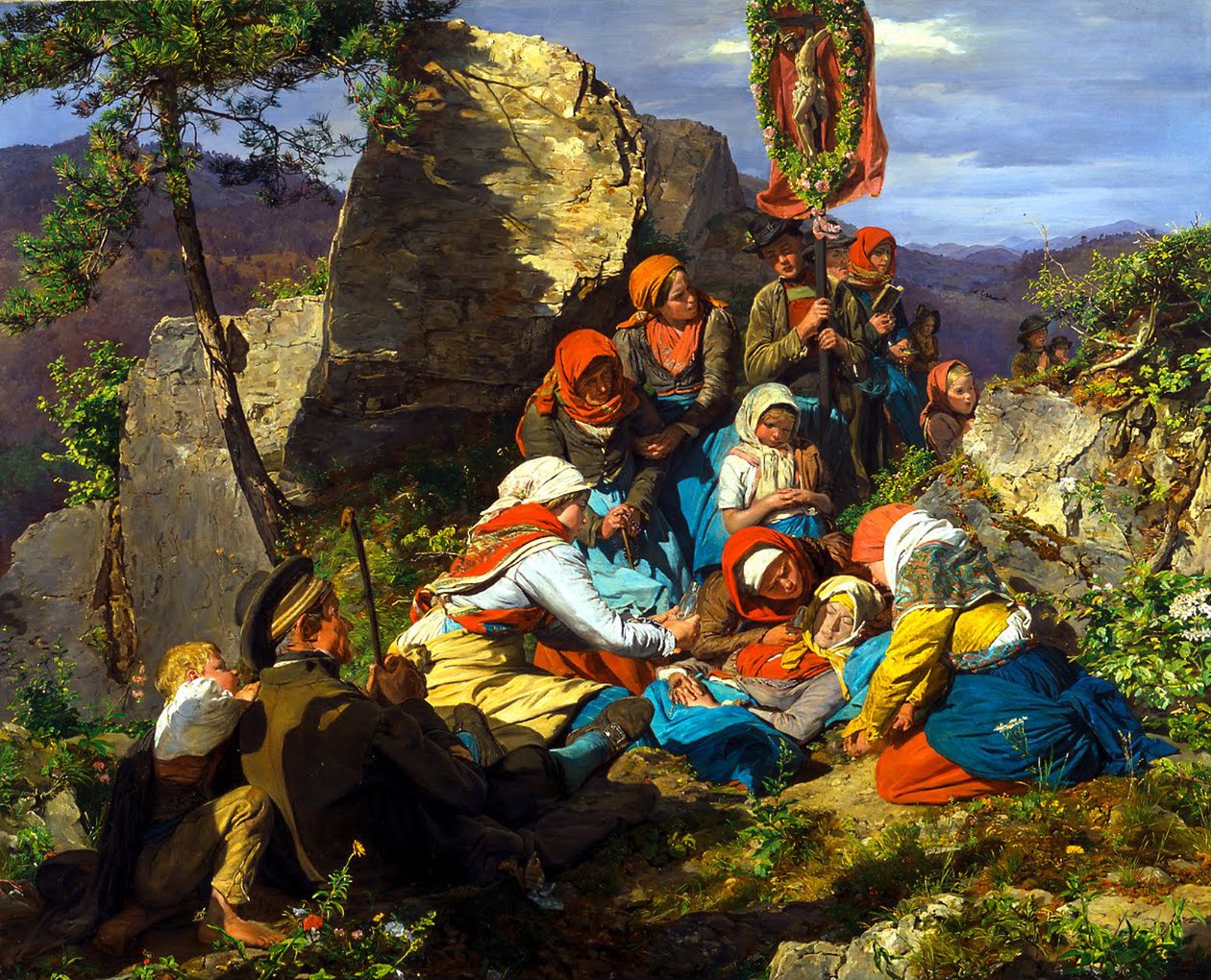 A megszakított zarándoklat A beteg zarándok, 1858 alkotó: Ferdinand Georg Waldmuller
