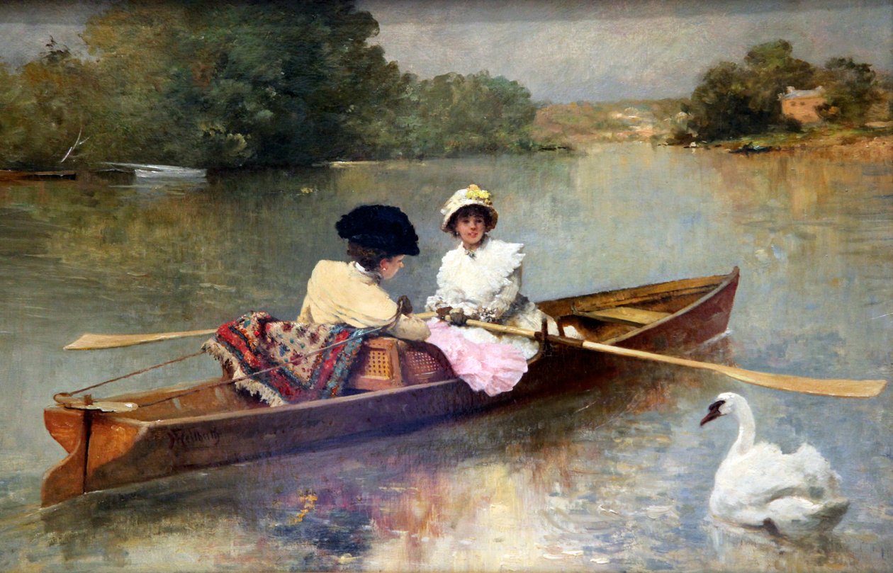 „Csónakázás a Szajnán”, 1875-1876 alkotó: Ferdinand Heilbuth