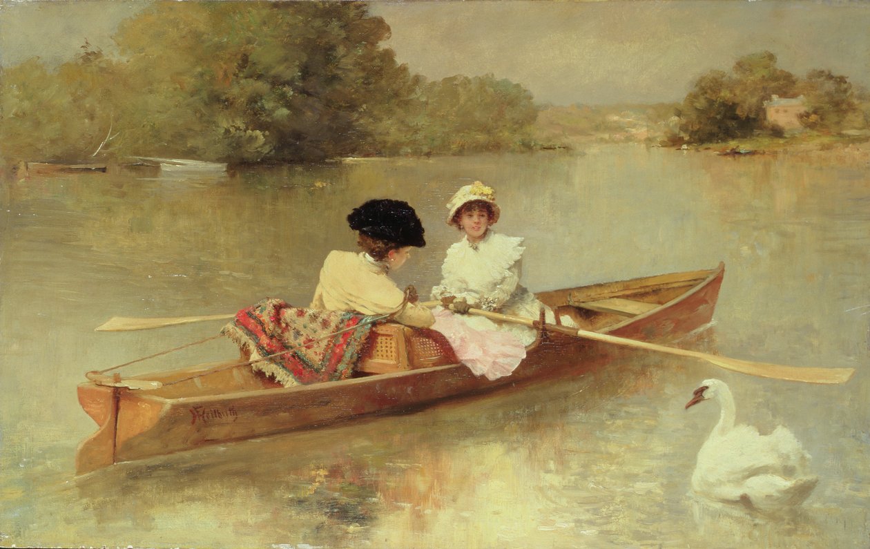 Csónakázás a Szajnán, 1875-76 alkotó: Ferdinand Heilbuth