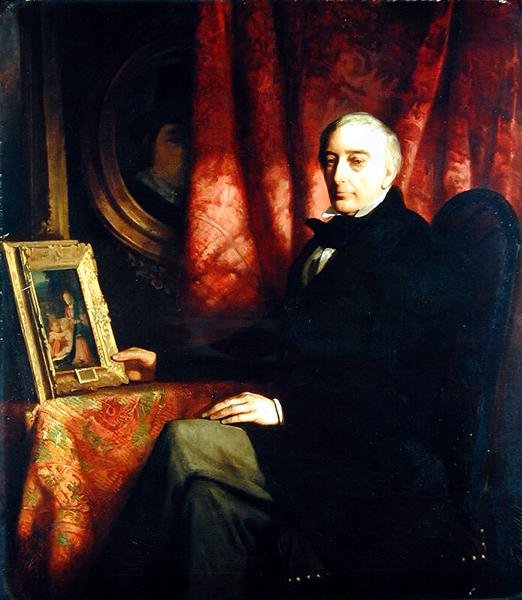 Nicolaus Hudtwalcker műgyűjtő portréja, 1852 alkotó: Ferdinand Heilbuth