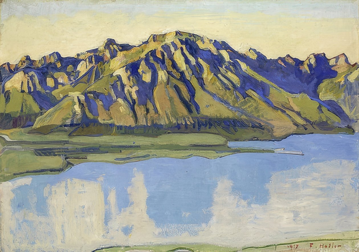 A Grammont a reggeli napsütésben. 1917 alkotó: Ferdinand Hodler