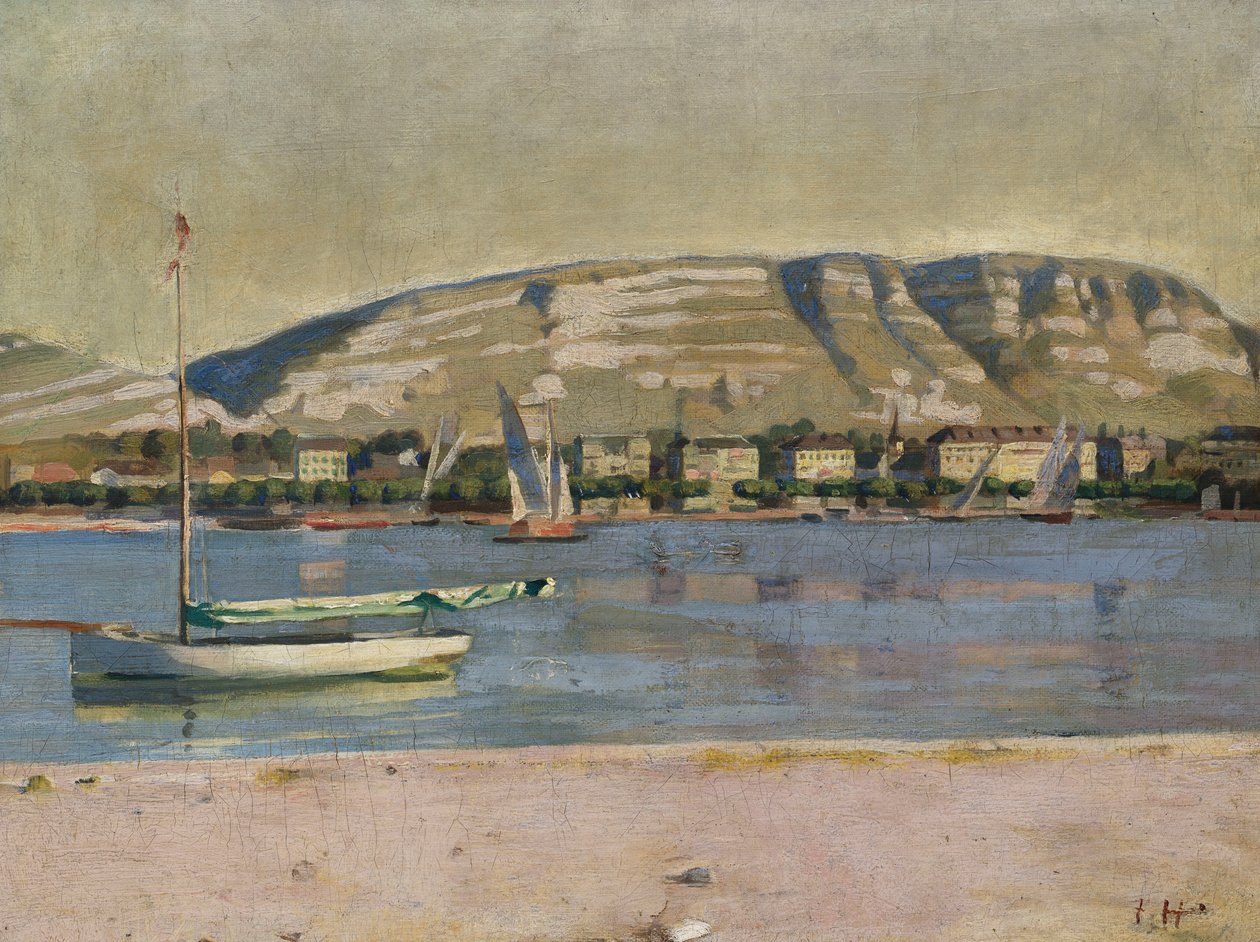 Genfi kikötője és a Saleve alkotó: Ferdinand Hodler