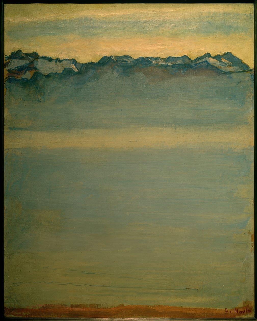 A Genfi-tó a Savoyai-Alpokkal alkotó: Ferdinand Hodler