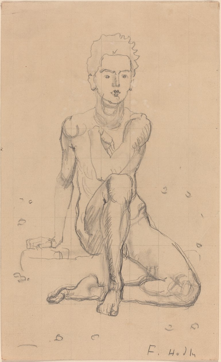 Hector meztelenül pózol alkotó: Ferdinand Hodler