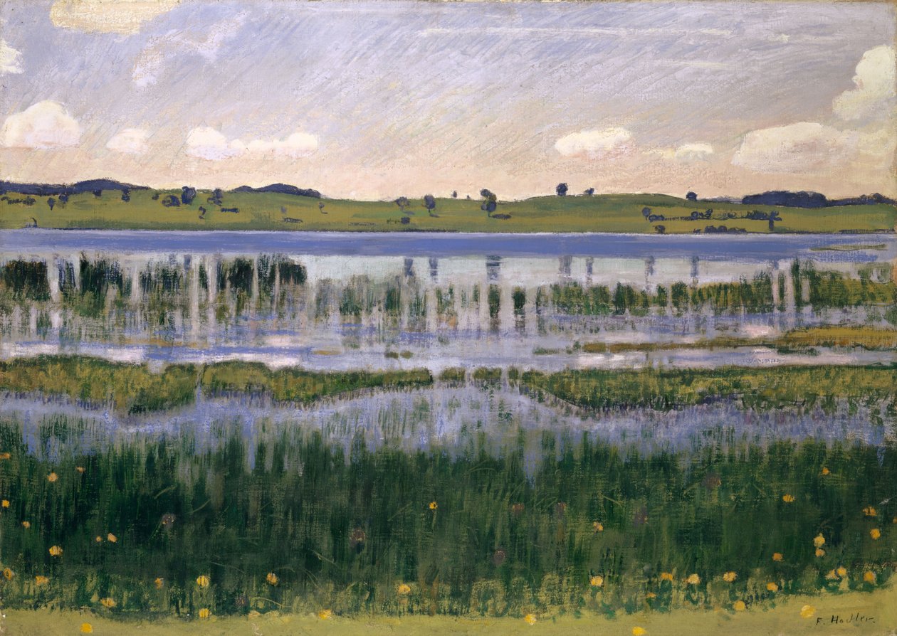 A Burgäschi-tó Langenthal közelében, 1901 körül. alkotó: Ferdinand Hodler