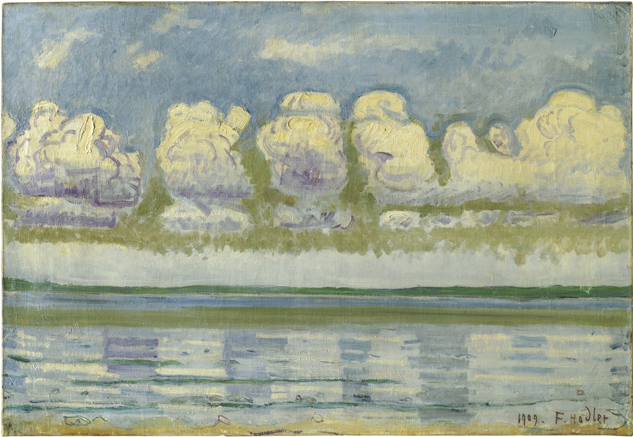 Genfi-tó a svájci Jurával, 1909 alkotó: Ferdinand Hodler