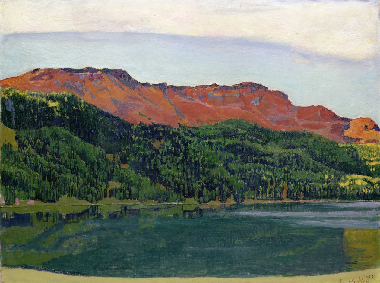 Silvaplana-tó Piz Corvatsch-al alkotó: Ferdinand Hodler