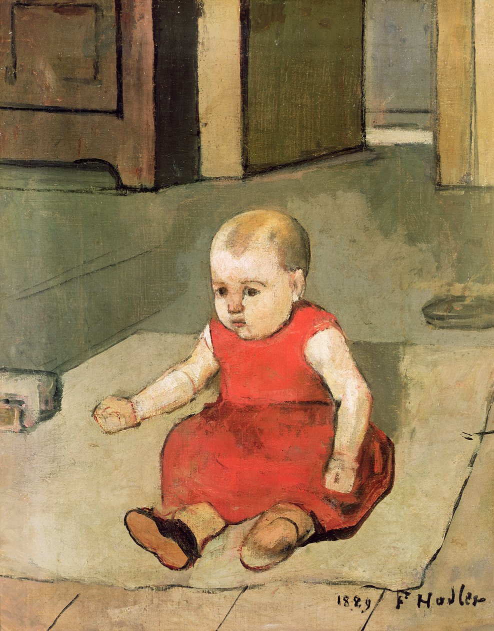 Kis Hektor a padlón, 1889 alkotó: Ferdinand Hodler