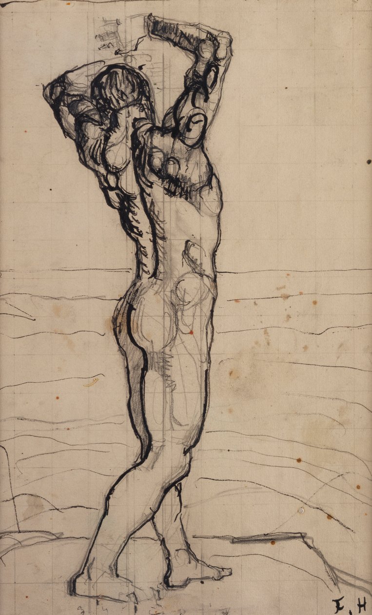 Férfi akt, Study for The Truth; Férfi akt, Tanulmány az igazságról, 1902 körül alkotó: Ferdinand Hodler