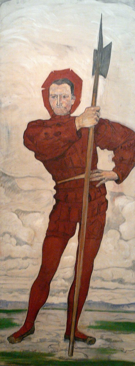 Férfi halberdával alkotó: Ferdinand Hodler