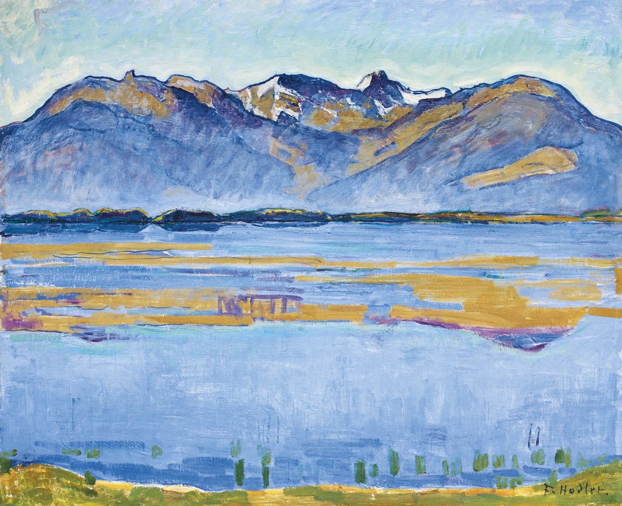 Montana táj Becs de Bossonnal és Vallon de Réchyvel, 1915 alkotó: Ferdinand Hodler