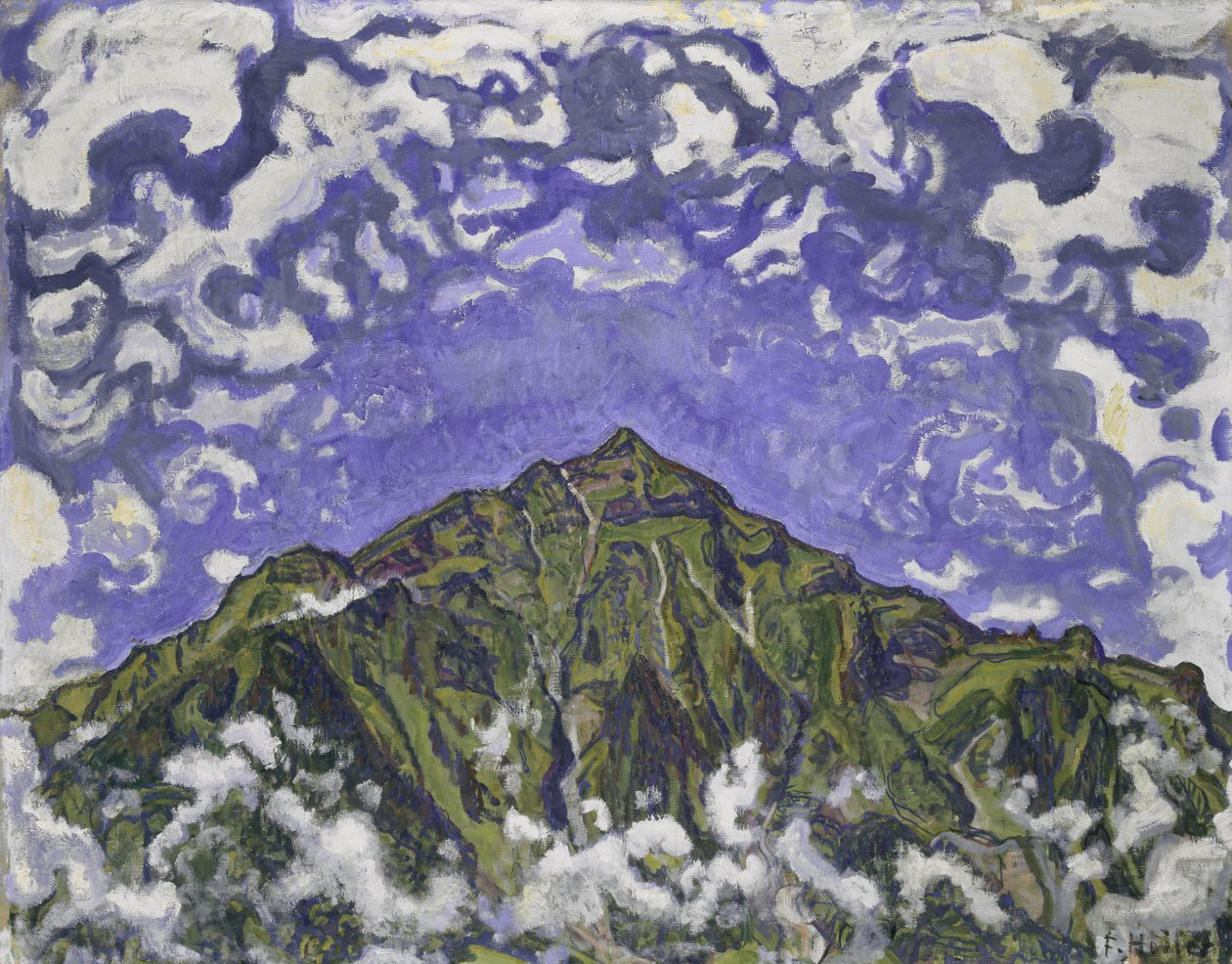 Niesen-hegy Heustrich felől nézve, 1910. alkotó: Ferdinand Hodler