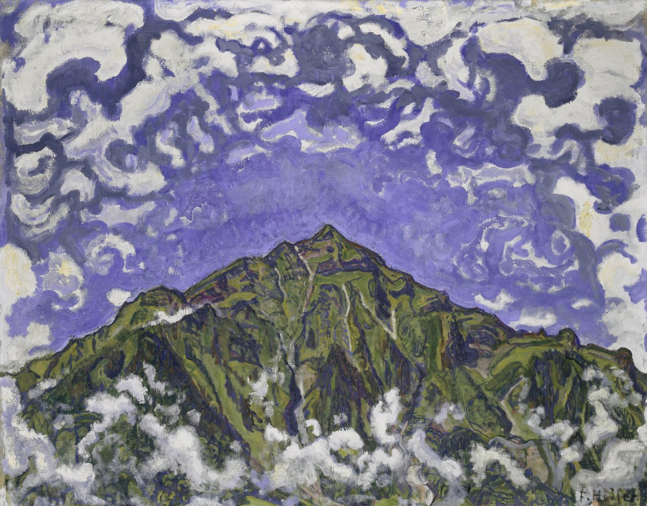 Niesen-hegy Heustrich felől nézve, 1910 alkotó: Ferdinand Hodler