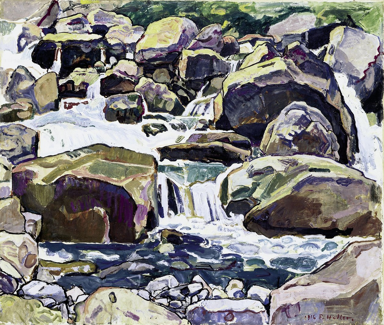 Hegyi patak Champéry közelében alkotó: Ferdinand Hodler