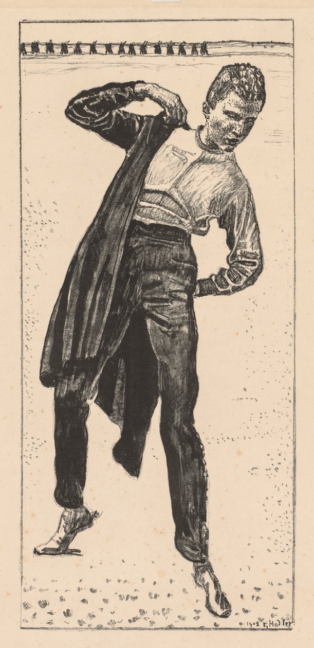 Diák felveszi a kabátját alkotó: Ferdinand Hodler