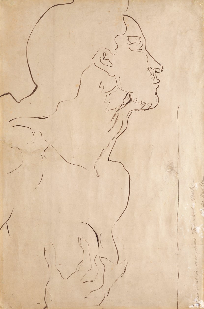 Tanulmány a „Feeling I”-hez (indiai tinta papíron) alkotó: Ferdinand Hodler