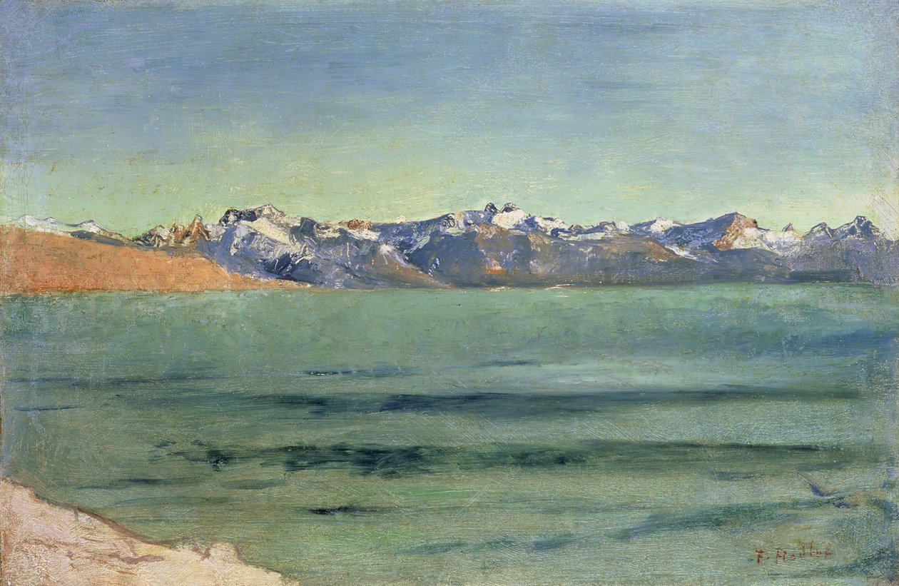 Napkelte a Mont Blanc felett, 1890 körül alkotó: Ferdinand Hodler