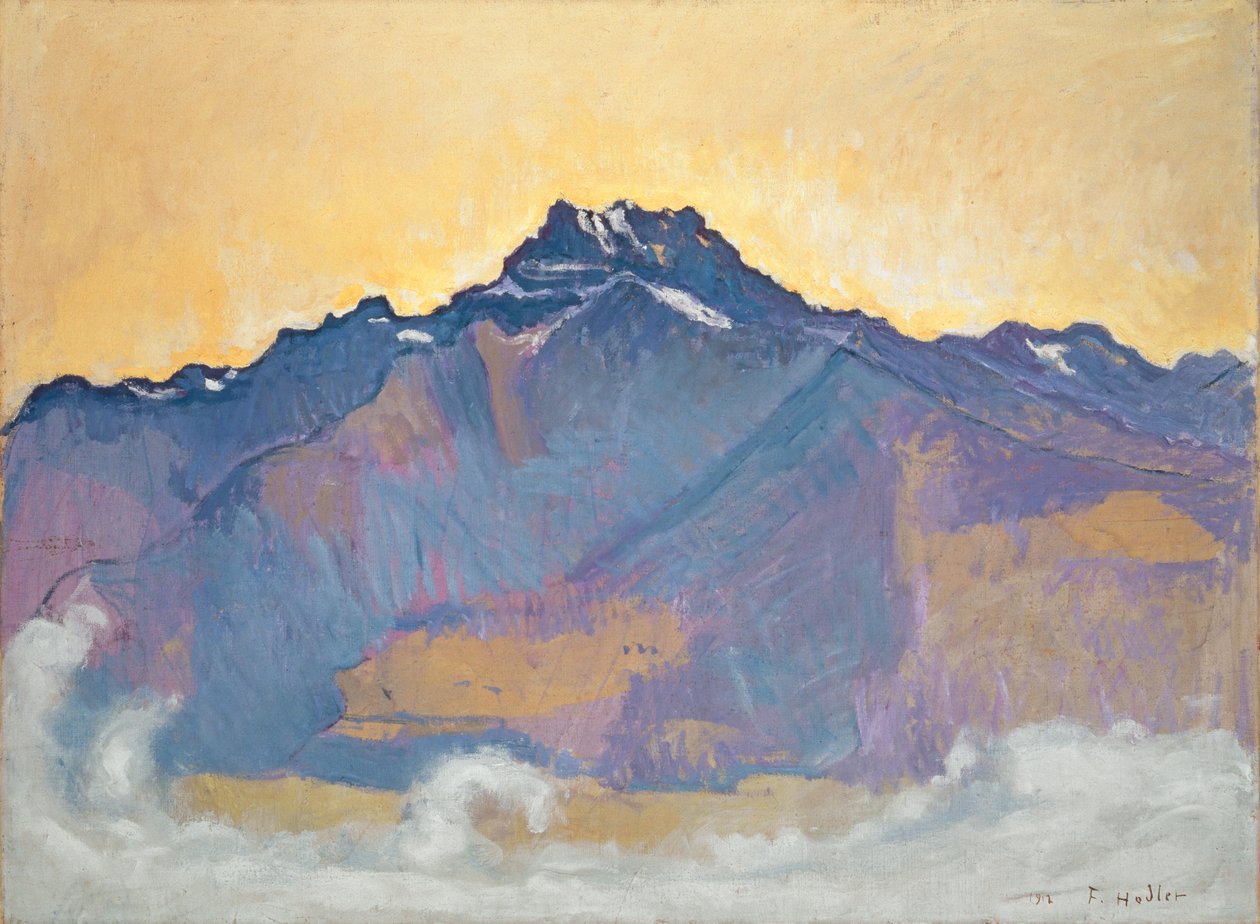 A Dents du Midi Chesières-ből, 1912 alkotó: Ferdinand Hodler