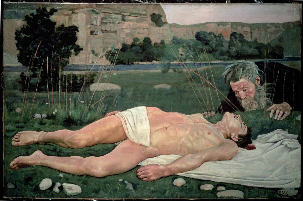 Az irgalmas szamaritánus, 1886 alkotó: Ferdinand Hodler