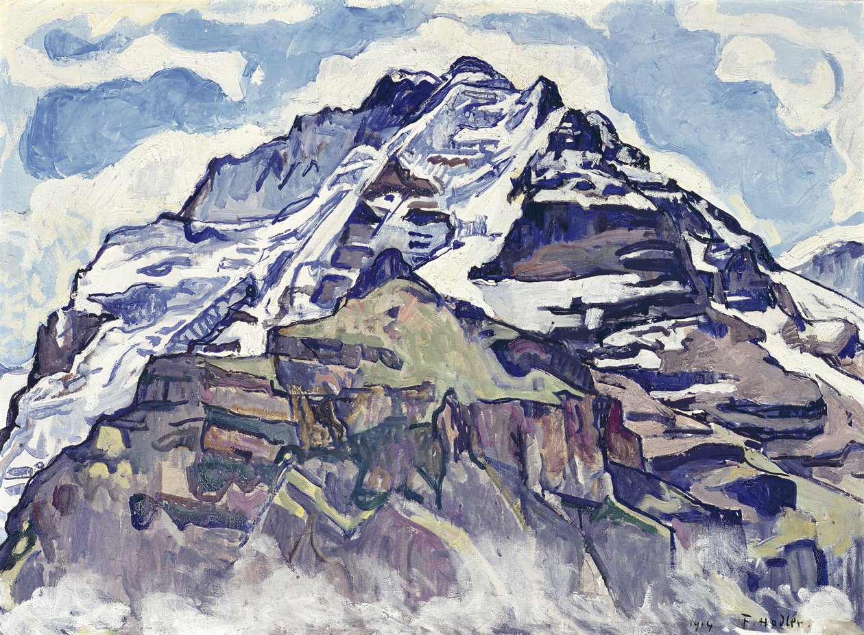 A Jungfrau Muerrenből nézve alkotó: Ferdinand Hodler