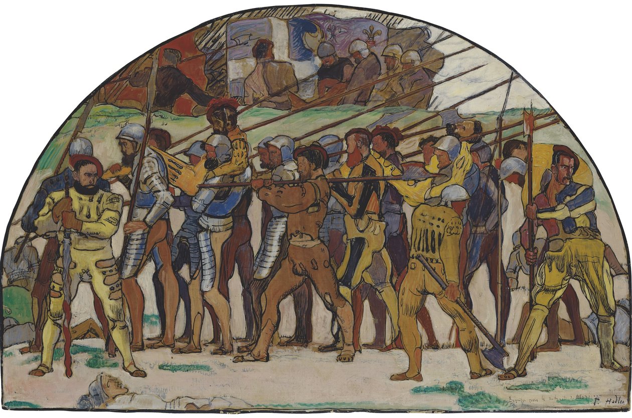 The Retreat from Marignano Variant, 1897 körül alkotó: Ferdinand Hodler
