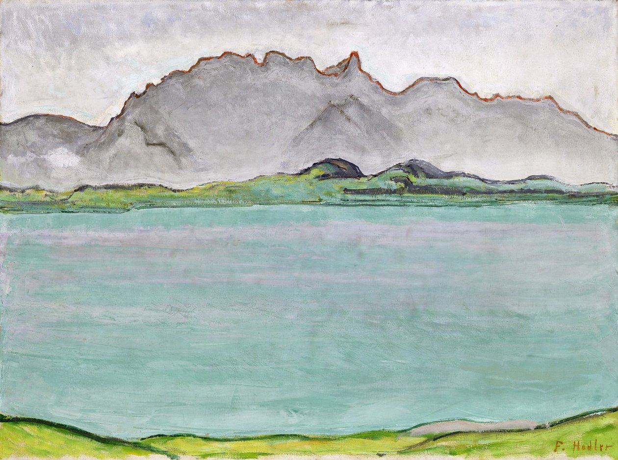 A Stockhorn-hegység és a Thun-tó, 1911 alkotó: Ferdinand Hodler