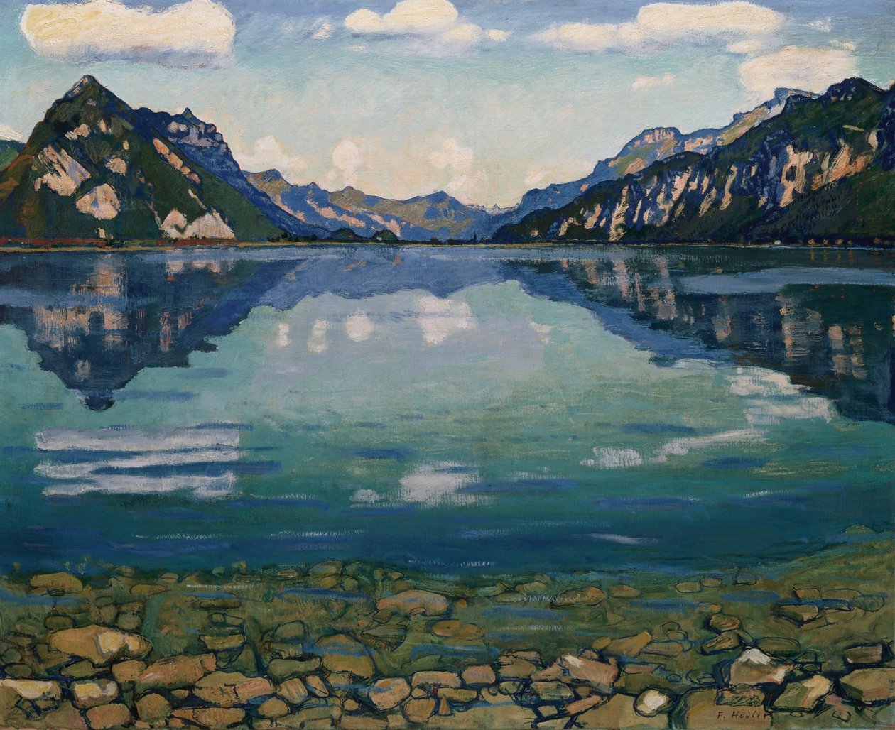 Thunersee tükröződéssel, 1904 alkotó: Ferdinand Hodler