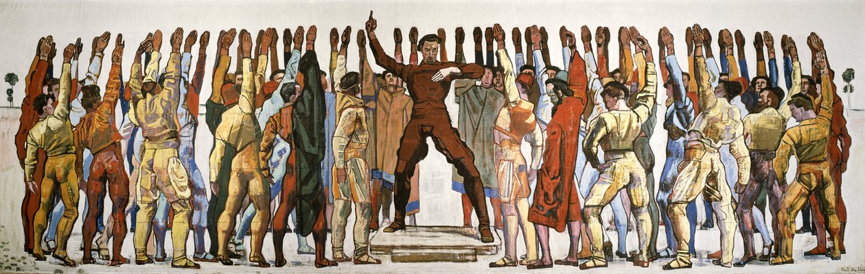 Egyhangúság (Az eskü). Második változat: Hodler, Ferdinand (1853-1918). Olajfestmény alkotó: Ferdinand Hodler