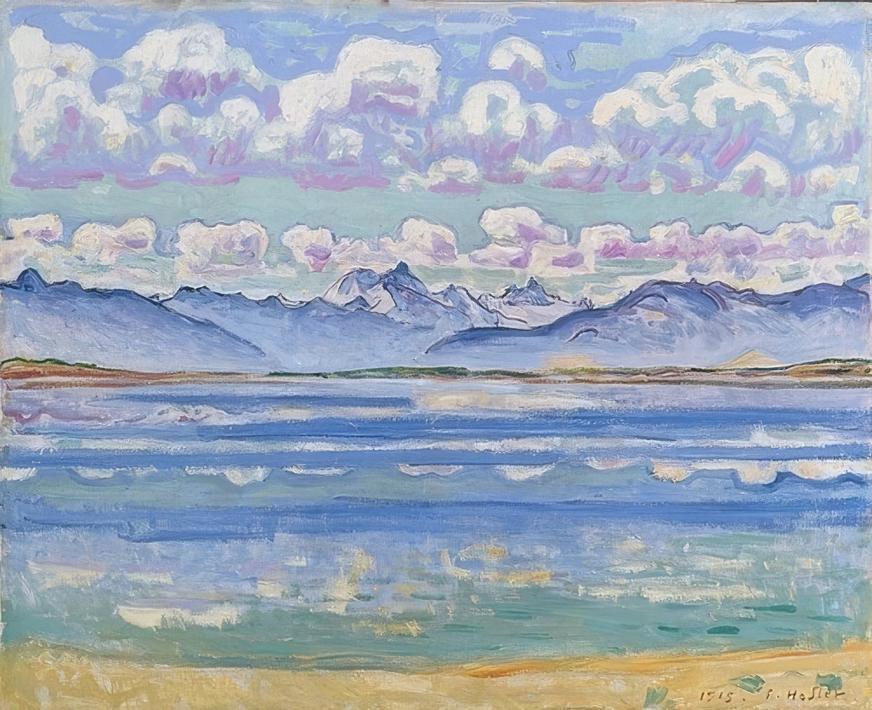 Weisshorn Montanából nézve. 1915 alkotó: Ferdinand Hodler