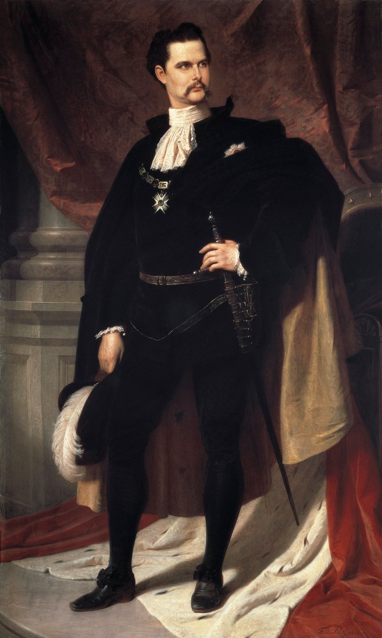 II. Lajos de Baviere portréja (Ludwig Otto Friedrich Wilhelm von Wittelsbach alkotó: Ferdinand II Piloty