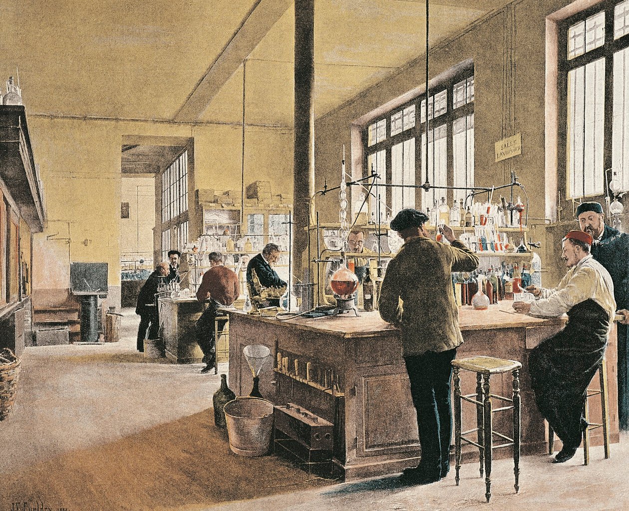 Franciaország, Párizs, Városi kémiai laboratórium Párizsban alkotó: Ferdinand Joseph Gueldry