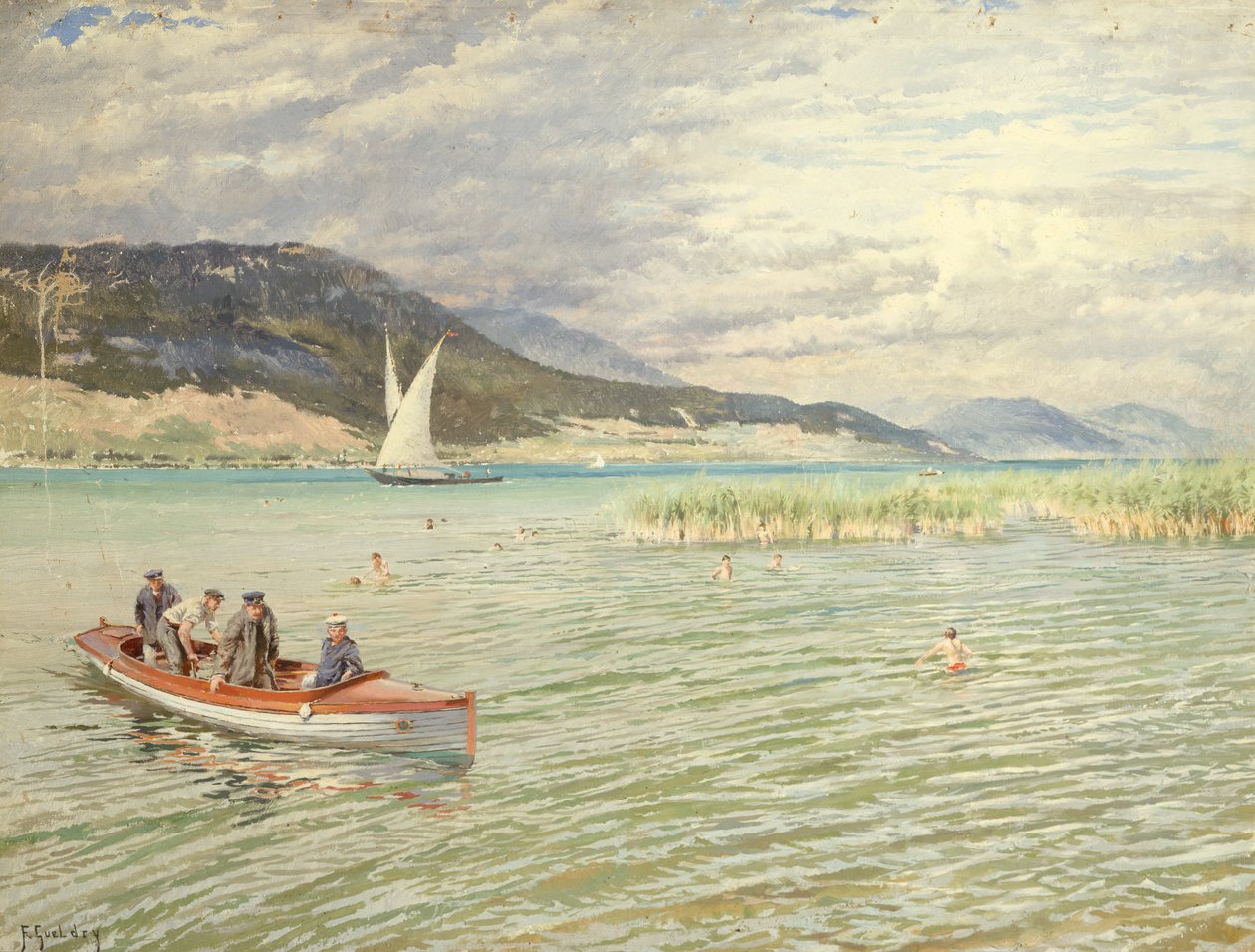 A tavon (olaj, vászon) alkotó: Ferdinand Joseph Gueldry