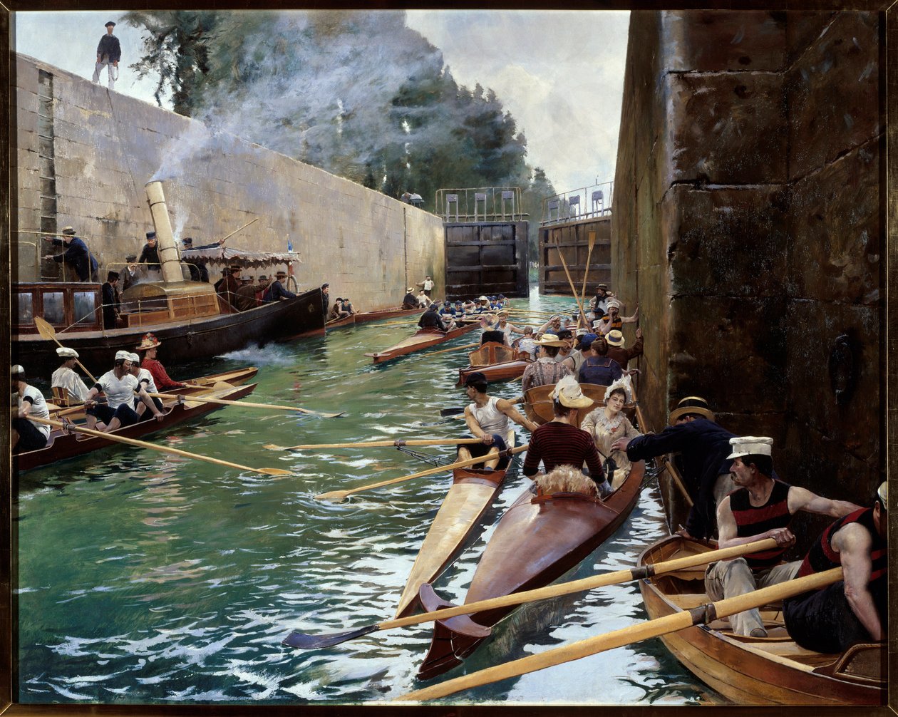 A zár. Ferdinand Joseph Gueldry (1858-1945) festménye. Olajfestmény. Meg kell említeni: Reims, Musee Des Beaux Arts alkotó: Ferdinand Joseph Gueldry